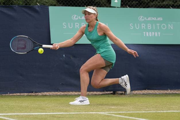 Maddison Inglis (AUS) during her match with Heather Watson (GBR) in the first round of the W100 Surbiton Trophy, at Surbiton Lawn Tennis Club, Surbiton, England on the 6th June 2023. Copyright: xAlanxStanfordx PMI-5581-0119