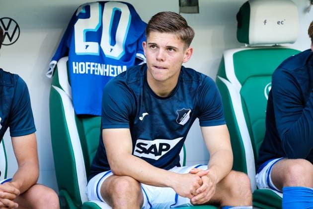 Finn Ole Becker TSG Hoffenheim,20 1 Football Bundesliga Season 2022 2023 Punktspiel VfL Wolfsburg vs TSG Hoffenheim in Volkswagen Arena in Wolfsburg Football,Germany,man,men,13 05 2023