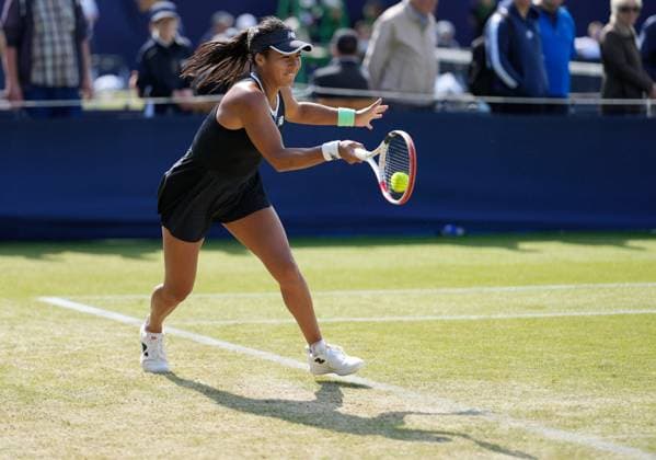 Mandatory Credit: Photo by Dave Shopland Shutterstock (13950133aw) Great Britain s Heather Watson during 1st round Lexus Surbiton Trophy, Tennis, Day 3, Surbiton Racket & Fitness Club, London, UK - 06 June 2023 Lexus Surbiton Trophy, Tennis, Day 3, Surbiton Racket & Fitness Club, London, UK - 06 June 2023 Copyright: xDavexShopland Shutterstockx 13950133aw