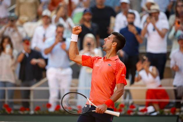 Novak Djokovic SRB cheers after victory, jubilation, joy, emotion Copyright: xJuergenxHasenkopfx