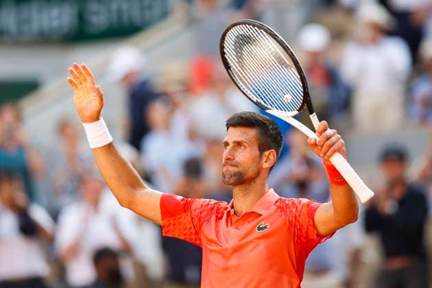 Novak Djokovic SRB cheers after victory, jubilation, joy, emotion Copyright: xJuergenxHasenkopfx
