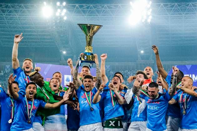 IMAGO Iconic Moments, Fußball IMAGO Iconic Moments, Fußball Bilder des Jahres 2023, Sport 06 Juni Italy: Napoli is champion of Italy 2022 2023 Napoli is champion of Italy 2022 2023, The final celebrations ABPH6079 Copyright: xAntonioxBalascox