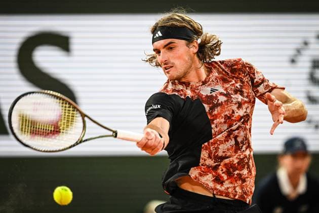 June 6, 2023, Paris, France, France: Stefanos TSITSIPAS of Greece during the tenth day of Roland-Garros 2023, French Open 2023, Grand Slam tennis tournament at the Roland-Garros Stadium on June 06, 2023 in Paris, France. Paris France - ZUMAm308 20230606_zsp_m308_017 Copyright: xMatthieuxMirvillex