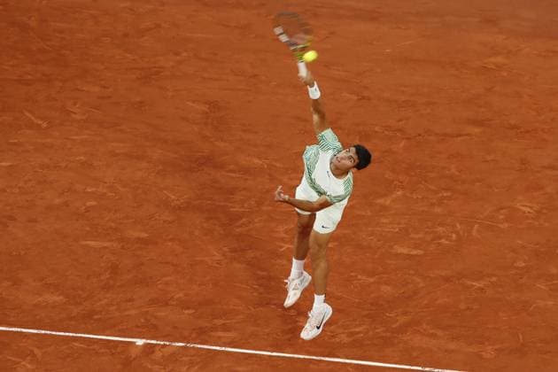 Carlos Alcaraz TENNIS : Roland-Garros 2023 - Paris - 06 06 2023 MichaelBaucher Panoramic 