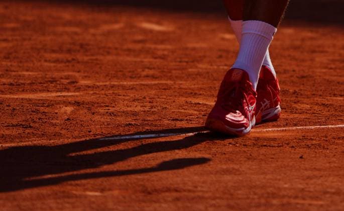 Mandatory Credit: Photo by Javier Garcia Shutterstock (13949267gd) The Asics tennis shoes of Novak Djokovic French Open Tennis, Day 10, Roland Garros, Paris, France - 06 June 2023 French Open Tennis, Day 10, Roland Garros, Paris, France - 06 June 2023  Copyright: xJavierxGarcia Shutterstockx 13949267gd