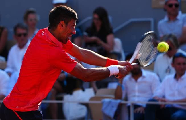 Mandatory Credit: Photo by Javier Garcia Shutterstock (13949267fz) Novak Djokovic in quarter final action French Open Tennis, Day 10, Roland Garros, Paris, France - 06 June 2023 French Open Tennis, Day 10, Roland Garros, Paris, France - 06 June 2023  Copyright: xJavierxGarcia Shutterstockx 13949267fz