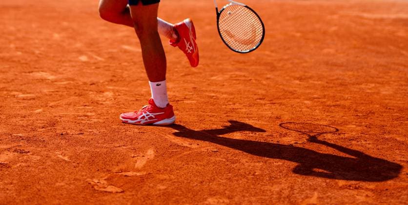 Mandatory Credit: Photo by Javier Garcia Shutterstock (13949267ek) The Asics tennis shoes of Novak Djokovic French Open Tennis, Day 10, Roland Garros, Paris, France - 06 June 2023 French Open Tennis, Day 10, Roland Garros, Paris, France - 06 June 2023  Copyright: xJavierxGarcia Shutterstockx 13949267ek