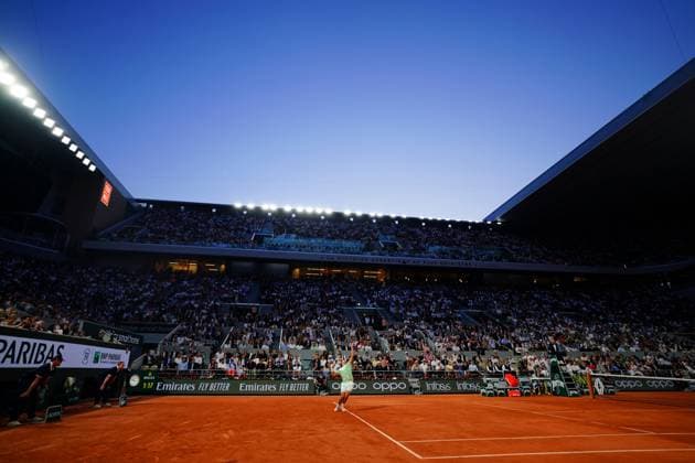 Mandatory Credit: Photo by Javier Garcia Shutterstock (13949267gt) Carlos Alcaraz in quarter final action French Open Tennis, Day 10, Roland Garros, Paris, France - 06 June 2023 French Open Tennis, Day 10, Roland Garros, Paris, France - 06 June 2023  Copyright: xJavierxGarcia Shutterstockx 13949267gt