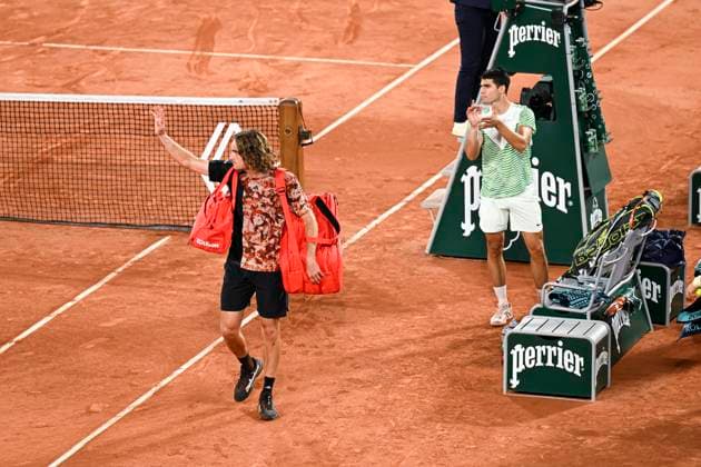 French Open Day 10 Stefanos Tsitsipas of Greece during the French Open, Grand Slam tennis tournament on June 6, 2023 at Roland Garros stadium in Paris, France. Photo by Victor Joly ABACAPRESS.COM Paris France  Copyright: xJolyxVictor ABACAx 856029_079 JolyxVictor ABACAx 856029_079