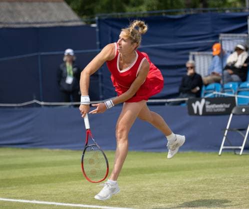 Magali KEMPEN (BEL) playing her match against Harriet Dart (GBR) during the first round of the W100 Surbiton Trophy 2023 during the 3rd day of the 2023 at Surbiton Lawn Tennis Club, Surbiton, England on the 7th June 2023. Copyright: xAlanxStanfordx PMI-5582-0042