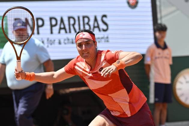 Tennis : Roland Garros 2023 - France - Ons Jabeur - Tunisie Tennis : Roland Garros 2023 - France - 07 06 23 ChrysleneCaillaud Panoramic 