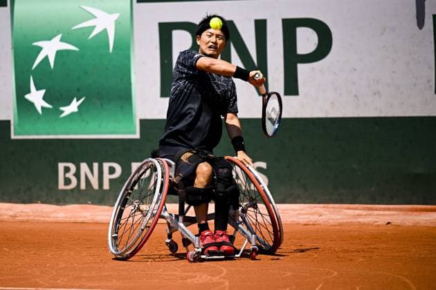 Takuya Miki (jpn) - fauteuil TENNIS : Roland Garros 2023 - Paris - 07 06 2023 JBAutissier Panoramic 