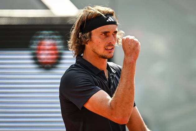 June 7, 2023, Paris, France, France: Alexander ZVEREV of Germany celebrates his point during the eleventh day of Roland-Garros 2023, French Open 2023, Grand Slam tennis tournament at the Roland-Garros Stadium on June 07, 2023 in Paris, France. Paris France - ZUMAm308 20230607_zsp_m308_010 Copyright: xMatthieuxMirvillex