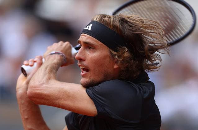 Mandatory Credit: Photo by Ella Ling Shutterstock (13949270ci) Alexander Zverev of Germany in action French Open Tennis, Day 11, Roland Garros, Paris, France - 07 June 2023 French Open Tennis, Day 11, Roland Garros, Paris, France - 07 June 2023  Copyright: xEllaxLing Shutterstockx 13949270ci