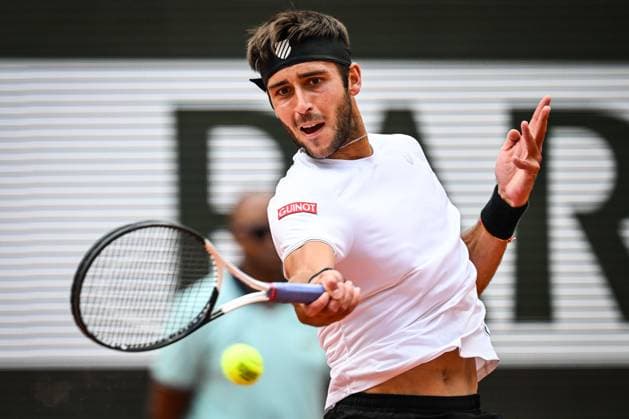 June 7, 2023, Paris, France, France: Tomas Martin ETCHEVERRY of Argentina during the eleventh day of Roland-Garros 2023, French Open 2023, Grand Slam tennis tournament at the Roland-Garros Stadium on June 07, 2023 in Paris, France. Paris France - ZUMAm308 20230607_zsp_m308_012 Copyright: xMatthieuxMirvillex