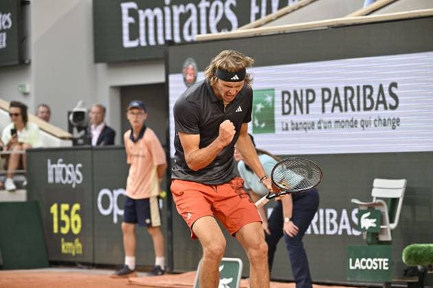 Tennis : Roland Garros 2023 - France - Alexander Zverev - Allemagne Tennis : Roland Garros 2023 - France - 07 06 23 ChrysleneCaillaud Panoramic 