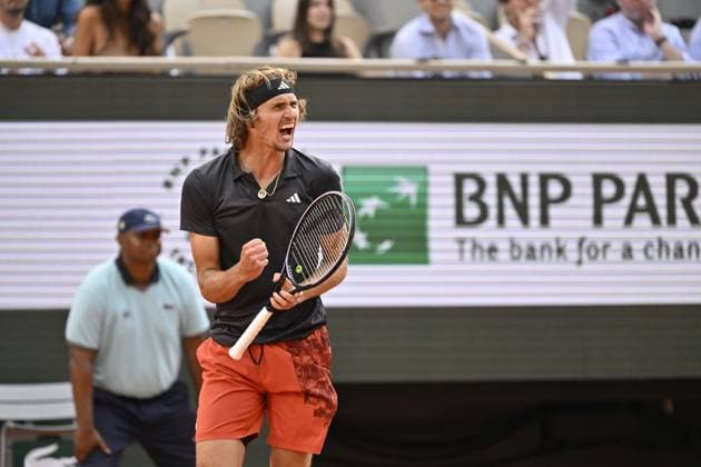 Tennis : Roland Garros 2023 - France - Alexander Zverev - Allemagne Tennis : Roland Garros 2023 - France - 07 06 23 ChrysleneCaillaud Panoramic 