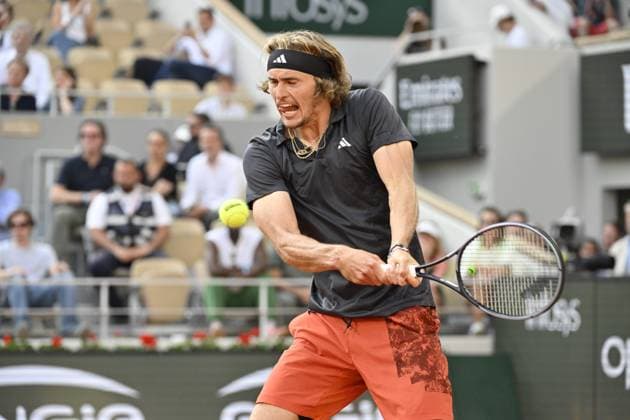 Tennis : Roland Garros 2023 - France - Alexander Zverev - Allemagne Tennis : Roland Garros 2023 - France - 07 06 23 ChrysleneCaillaud Panoramic 