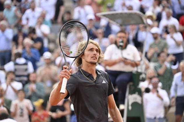 Tennis : Roland Garros 2023 - France - Alexander Zverev - Allemagne Tennis : Roland Garros 2023 - France - 07 06 23 ChrysleneCaillaud Panoramic 