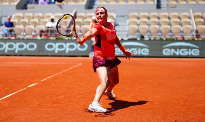 Mandatory Credit: Photo by Javier Garcia Shutterstock (13949271dr) Ons Jabeur French Open Tennis, Day 11, Roland Garros, Paris, France - 07 June 2023 French Open Tennis, Day 11, Roland Garros, Paris, France - 07 June 2023  Copyright: xJavierxGarcia Shutterstockx 13949271dr