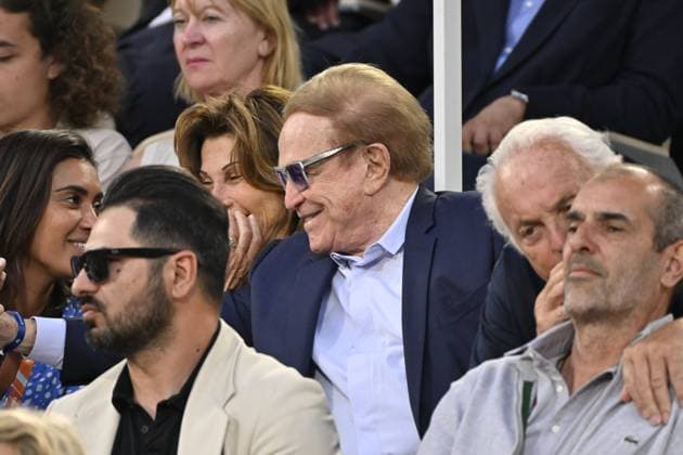 Tennis : Roland Garros 2023 - France - Orlando Gigliotti - Producteur et frere de Dalida dans la tribune presidentielle Tennis : Roland Garros 2023 - France - 07 06 23 ChrysleneCaillaud Panoramic 