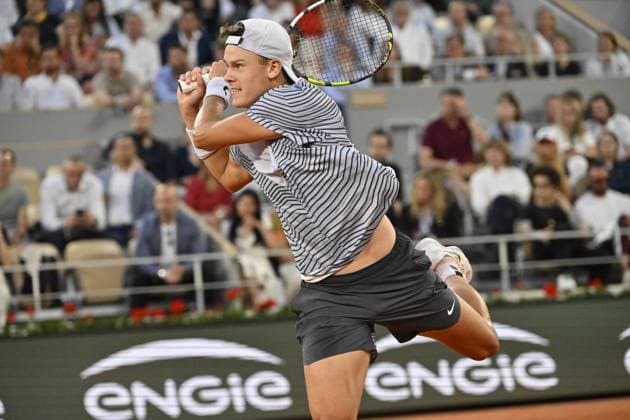 Tennis : Roland Garros 2023 - France - Holger Rune - Danemark Tennis : Roland Garros 2023 - France - 07 06 23 ChrysleneCaillaud Panoramic 