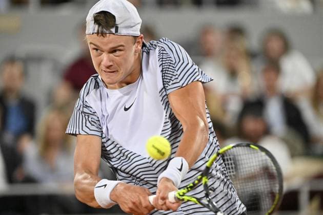 Tennis : Roland Garros 2023 - France - Holger Rune - Danemark Tennis : Roland Garros 2023 - France - 07 06 23 ChrysleneCaillaud Panoramic 