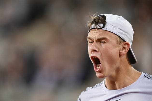 Holger Rune (Den) TENNIS : Roland Garros 2023 - Paris - 07 06 2023 JBAutissier Panoramic 