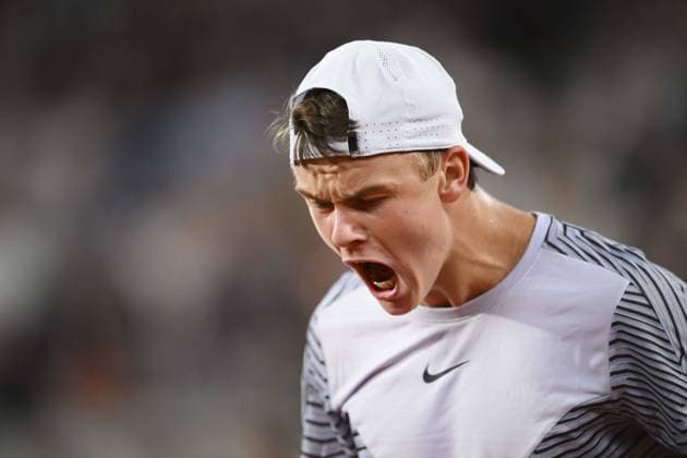 Holger Rune (Den) TENNIS : Roland Garros 2023 - Paris - 07 06 2023 JBAutissier Panoramic 