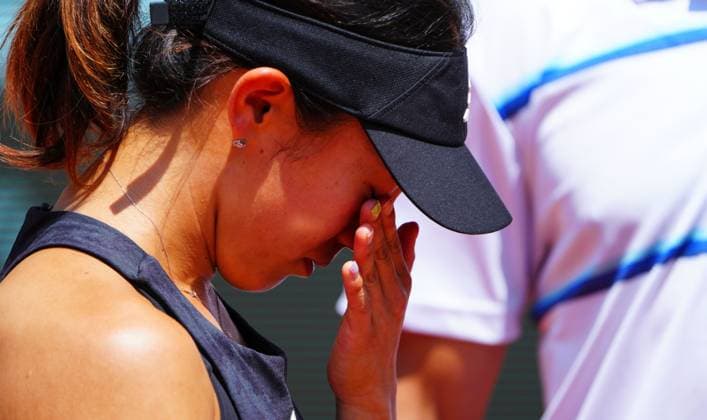 Mandatory Credit: Photo by Javier Garcia Shutterstock (13949272q) An emotional Miyu Kato following her win in the Mixed Doubles Final. Kato was disqualified in the Ladies Doubles earlier in the tournament and took the opportunity to call the disqualification an injustice French Open Tennis, Day 12, Roland Garros, Paris, France - 08 June 2023 French Open Tennis, Day 12, Roland Garros, Paris, France - 08 June 2023  Copyright: xJavierxGarcia Shutterstockx 13949272q