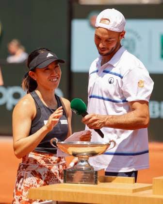Miyu Kato, Tim Puetz, Mixed Doubles, Award Ceremony, Presentation Copyright: xJuergenxHasenkopfx