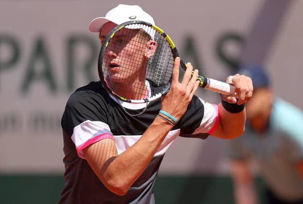 Mandatory Credit: Photo by Ella Ling Shutterstock (13949274c) Henry Searle of GBR in action French Open Tennis, Day 12, Roland Garros, Paris, France - 08 June 2023 French Open Tennis, Day 12, Roland Garros, Paris, France - 08 June 2023  Copyright: xEllaxLing Shutterstockx 13949274c