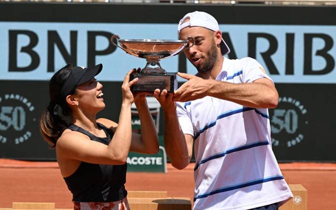 2023 Roland Garros Mixed Final Winner Miyu Kato JAP , Tim Puetz GER