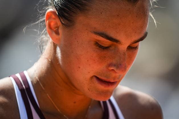 June 8, 2023, Paris, France, France: Aryna SABALENKA of Belarus during the twelfth day of Roland-Garros 2023, French Open 2023, Grand Slam tennis tournament at the Roland-Garros Stadium on June 08, 2023 in Paris, France. Paris France - ZUMAm308 20230608_zsp_m308_007 Copyright: xMatthieuxMirvillex