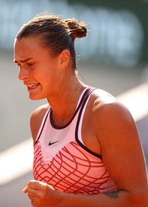 Mandatory Credit: Photo by Ella Ling Shutterstock (13949274j) Aryna Sabalenka of Belarus celebrates French Open Tennis, Day 12, Roland Garros, Paris, France - 08 June 2023 French Open Tennis, Day 12, Roland Garros, Paris, France - 08 June 2023  Copyright: xEllaxLing Shutterstockx 13949274j