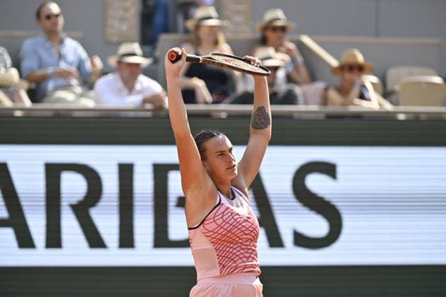 Tennis : Roland Garros 2023 - France - Aryna Sabalenka - Bielorussie Tennis : Roland Garros 2023 - France - 08 06 23 ChrysleneCaillaud Panoramic 