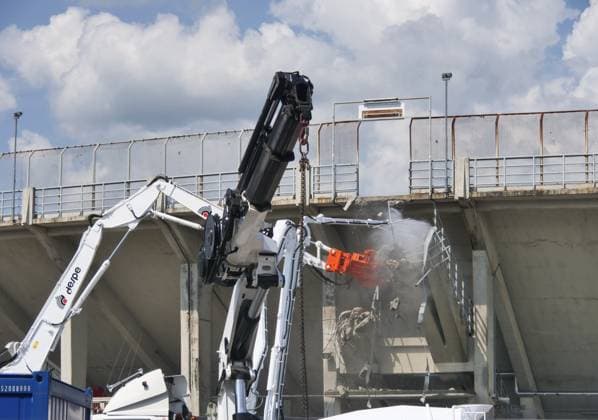 Gewiss Stadium in Bergamo destroys a piece of Bergamo s history with the demolition of the Curva Sud. The same will be redone with also new underground car parks in the square in front.  Copyright: xLucaxPontix xipa-agency.netx xLucaxPonti xIpaxAgencyx 0259319983st