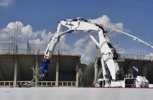 Gewiss Stadium in Bergamo destroys a piece of Bergamo s history with the demolition of the Curva Sud. It will also be redone with new underground car parks in the square in front.  Copyright: xLucaxPontix xipa-agency.netx xLucaxPonti xIpaxAgencyx 0259320109st