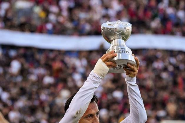 Gianluca Lapadula of Cagliari Calcio, Premio Capocannoniere Pablito during Final - Cagliari vs Bari, Italian soccer Serie B match in Cagliari, Italy, June 08 2023  Copyright: xLuigixCanu LiveMediax xipa-agencx xLivexMediax 0 IPA_IPA38504214