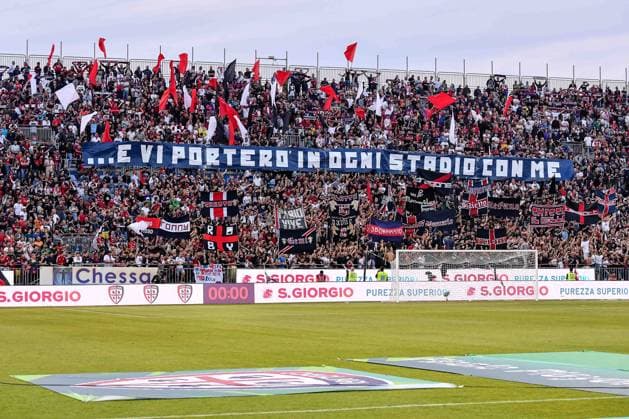 Tifosi, Fans, Supporters of Cagliari Calcio during Final - Cagliari vs Bari, Italian soccer Serie B match in Cagliari, Italy, June 08 2023  Copyright: xLuigixCanu LiveMediax xipa-agencx xLivexMediax 0 IPA_IPA38504228