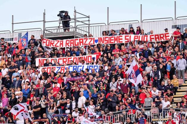 Tifosi, Fans, Supporters of Cagliari Calcio during Final - Cagliari vs Bari, Italian soccer Serie B match in Cagliari, Italy, June 08 2023  Copyright: xLuigixCanu LiveMediax xipa-agencx xLivexMediax 0 IPA_IPA38504230