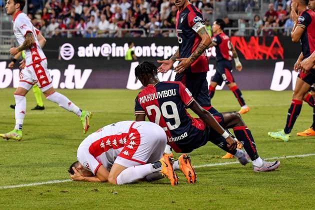 Walid Cheddira of SSC Bari during Final - Cagliari vs Bari, Italian soccer Serie B match in Cagliari, Italy, June 08 2023  Copyright: xLuigixCanu LiveMediax xipa-agencx xLivexMediax 0 IPA_IPA38504329