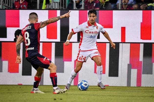 Gregorio Morachioli of SSC Bari during Final - Cagliari vs Bari, Italian soccer Serie B match in Cagliari, Italy, June 08 2023  Copyright: xLuigixCanu LiveMediax xipa-agencx xLivexMediax 0 IPA_IPA38504341