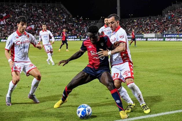 Zito Andre Sebastiao Luvumbo of Cagliari Calcio during Final - Cagliari vs Bari, Italian soccer Serie B match in Cagliari, Italy, June 08 2023  Copyright: xLuigixCanu LiveMediax xipa-agencx xLivexMediax 0 IPA_IPA38504984