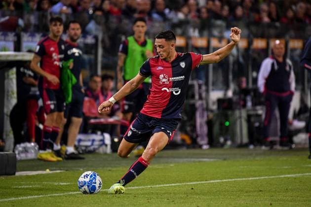 Gabriele Zappa of Cagliari Calcio during Final - Cagliari vs Bari, Italian soccer Serie B match in Cagliari, Italy, June 08 2023  Copyright: xLuigixCanu LiveMediax xipa-agencx xLivexMediax 0 IPA_IPA38505277