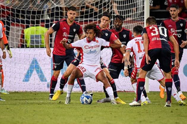 Mehdi Emile Dorval of SSC Bari during Final - Cagliari vs Bari, Italian soccer Serie B match in Cagliari, Italy, June 08 2023  Copyright: xLuigixCanu LiveMediax xipa-agencx xLivexMediax 0 IPA_IPA38505291