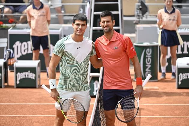 Tennis, French Open, Semifinals, Carlos Alcaraz - Novak Djokovic