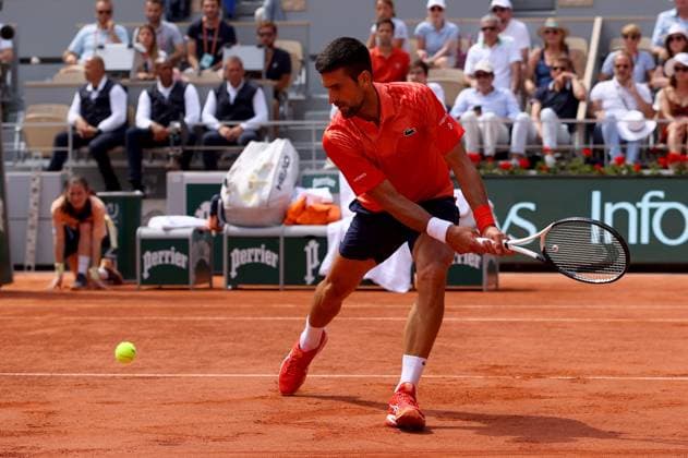 Mandatory Credit: Photo by Ella Ling Shutterstock (13949275ac) Novak Djokovic of Serbia in action French Open Tennis, Day 13, Roland Garros, Paris, France - 09 June 2023 French Open Tennis, Day 13, Roland Garros, Paris, France - 09 June 2023  Copyright: xEllaxLing Shutterstockx 13949275ac