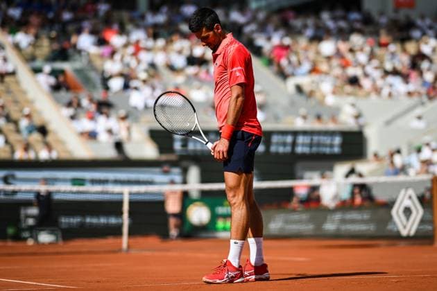 June 9, 2023, Paris, France, France: Novak DJOKOVIC of Serbia looks dejected during the thirteenth day of Roland-Garros 2023, French Open 2023, Grand Slam tennis tournament at the Roland-Garros Stadium on June 09, 2023 in Paris, France. Paris France - ZUMAm308 20230609_zsp_m308_011 Copyright: xMatthieuxMirvillex