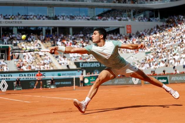 Carlos Alcaraz ESP , Men Singles, Semifinals Tennis French Open 2023 Grand Slam ATP WTA ITF Roland Garros Paris France 9 June 2023 Copyright: xJuergenxHasenkopfx